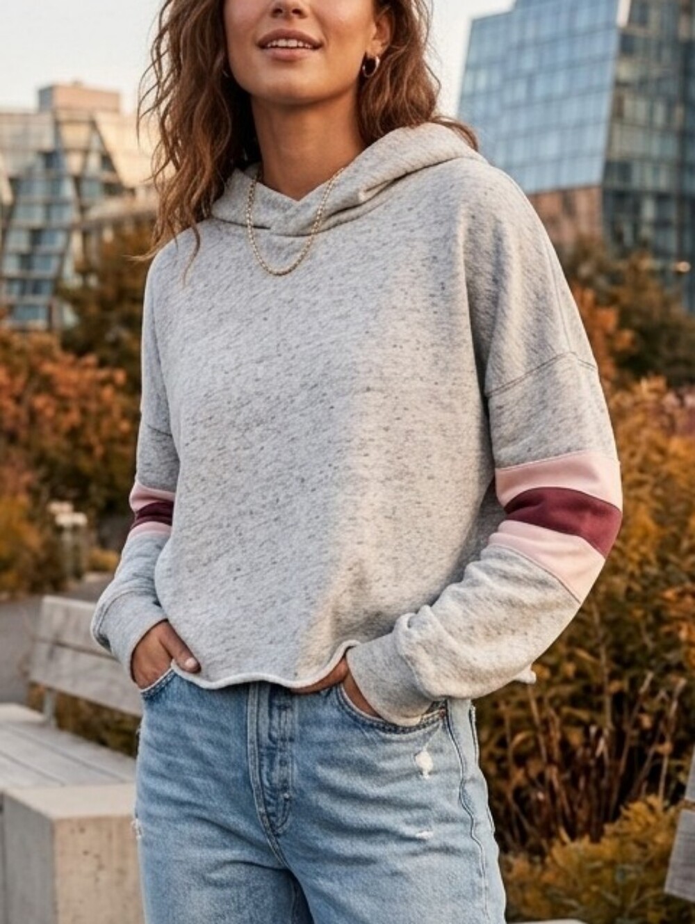 Abercrombie & Fitch Oversized Cropped Hoodie